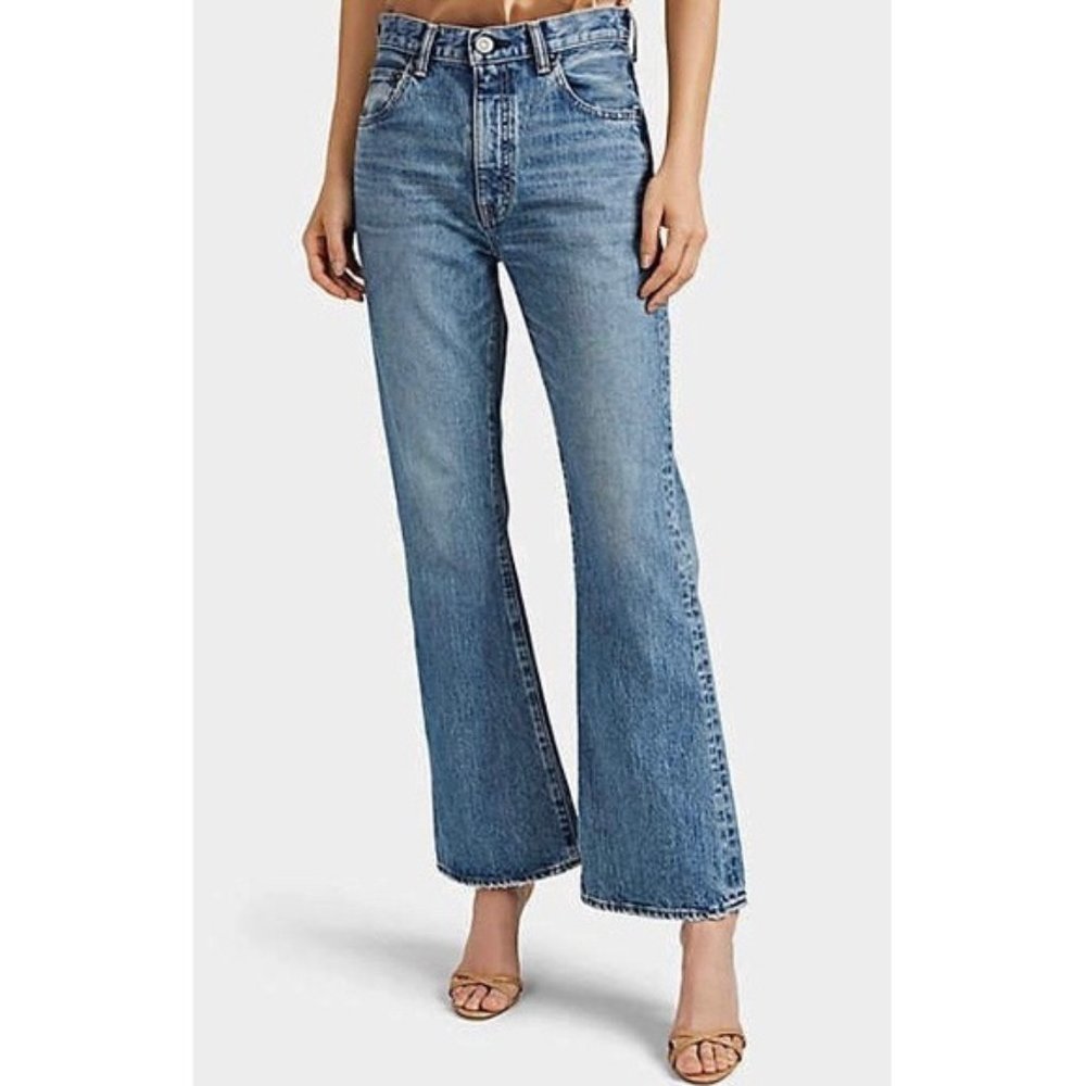 NWT Moussy Vintage Quincy Flare Blue Jean High Rise Size 24